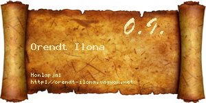 Orendt Ilona névjegykártya